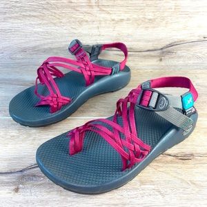 Chaco ZX3 Classic Sz 10 Loop Sandal Hiking Purple Gray Womens Strappy Shoes EUC!
